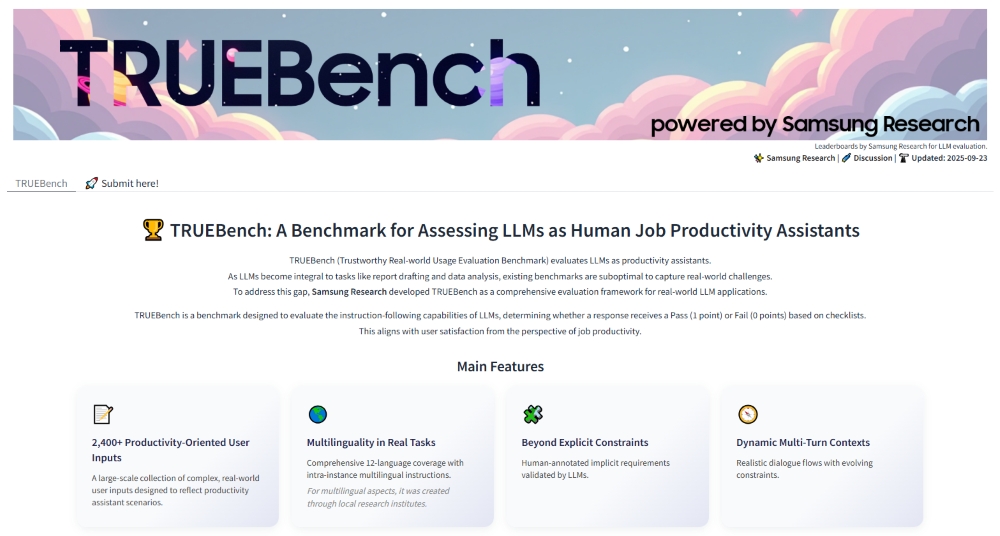 Samsung Unveils TRUEBench to Measure AI Productivity in Real-World Scenarios