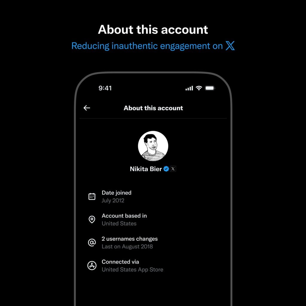 X to Test New Profile Transparency Features to Identify Bots @nikitabier