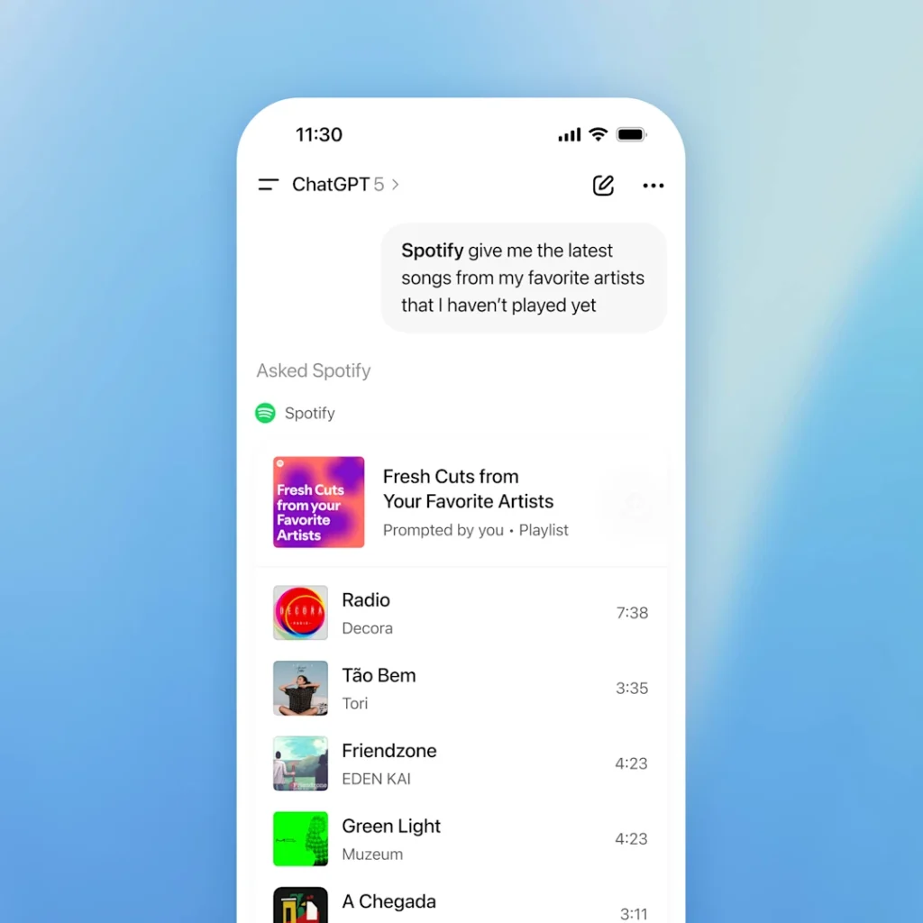 ChatGPT Evolves into an App Platform as OpenAI Launches SDK for Developers Spotify in ChatGPT