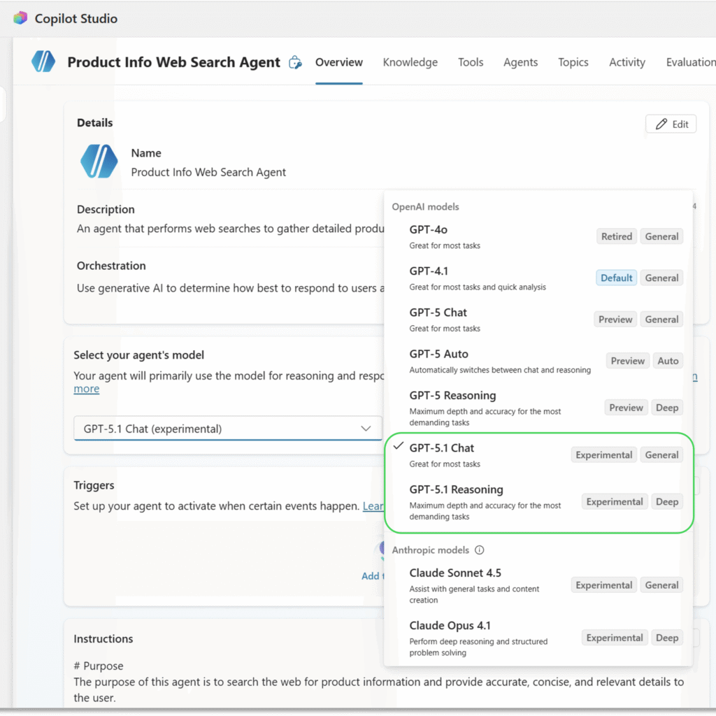 Copilot Studio Gains GPT-5.1 as Microsoft Opens Early Trial Phase