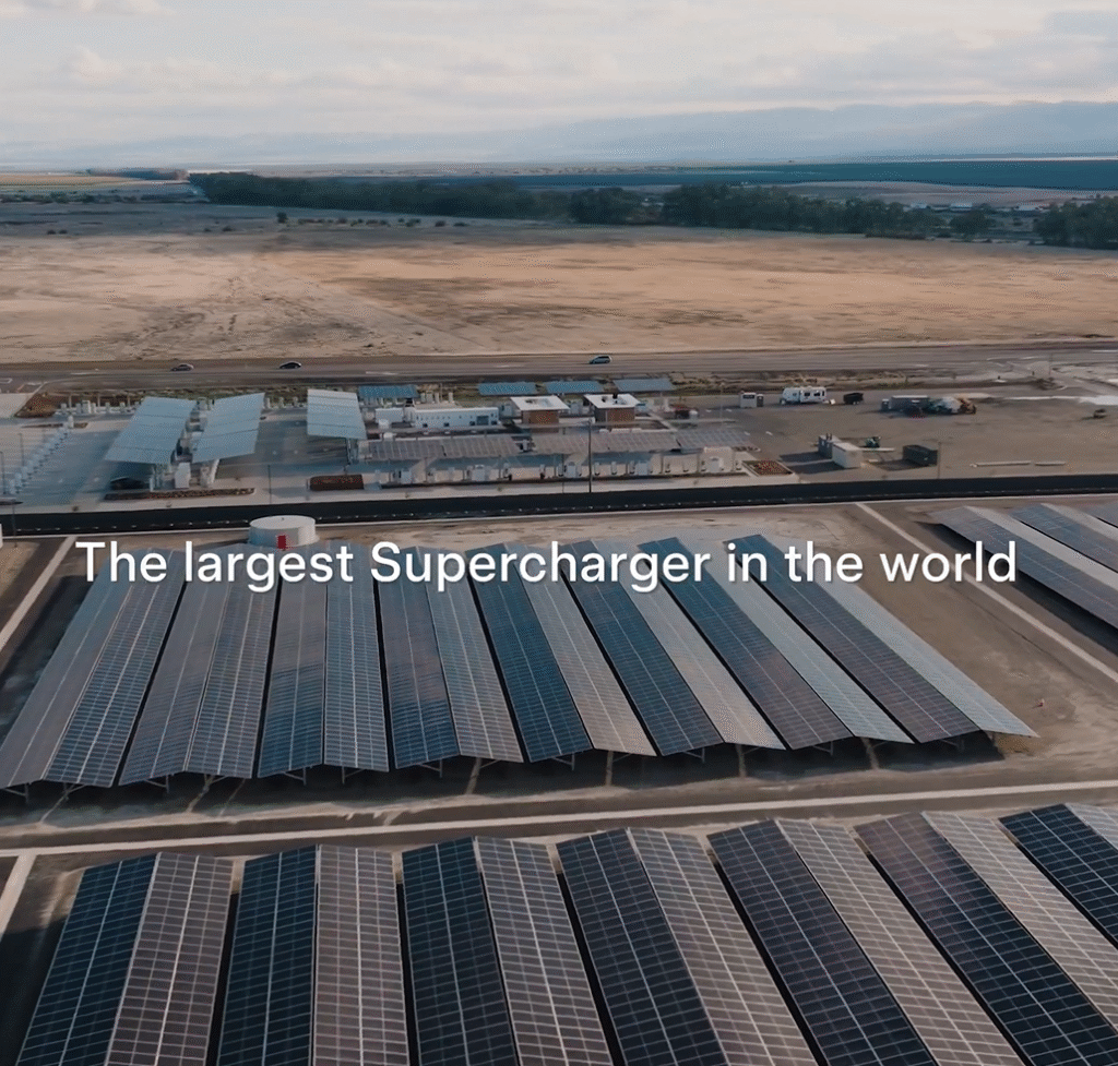 Tesla Activates World’s Largest Supercharger Site in California Tesla Supercharger California