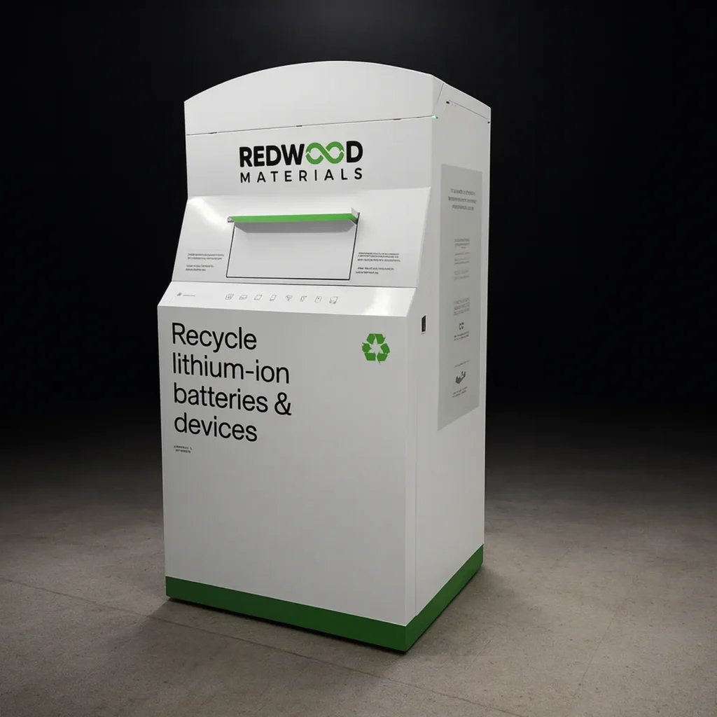 Redwood Materials Rolls Out AI-Powered Battery Bin Deposit System