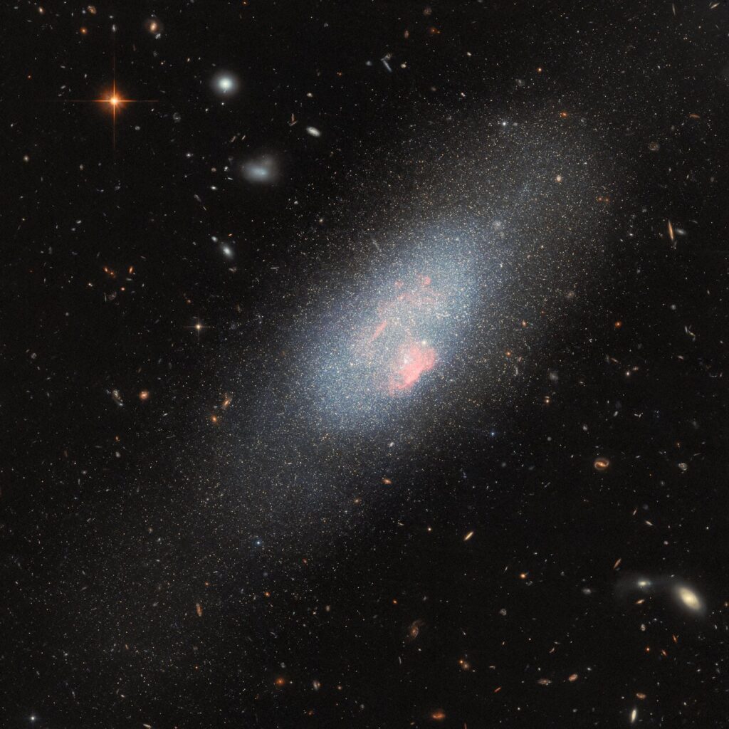 Hubble Captures Rare Wolf-Rayet Stars in Bright Dwarf Galaxy Markarian 178