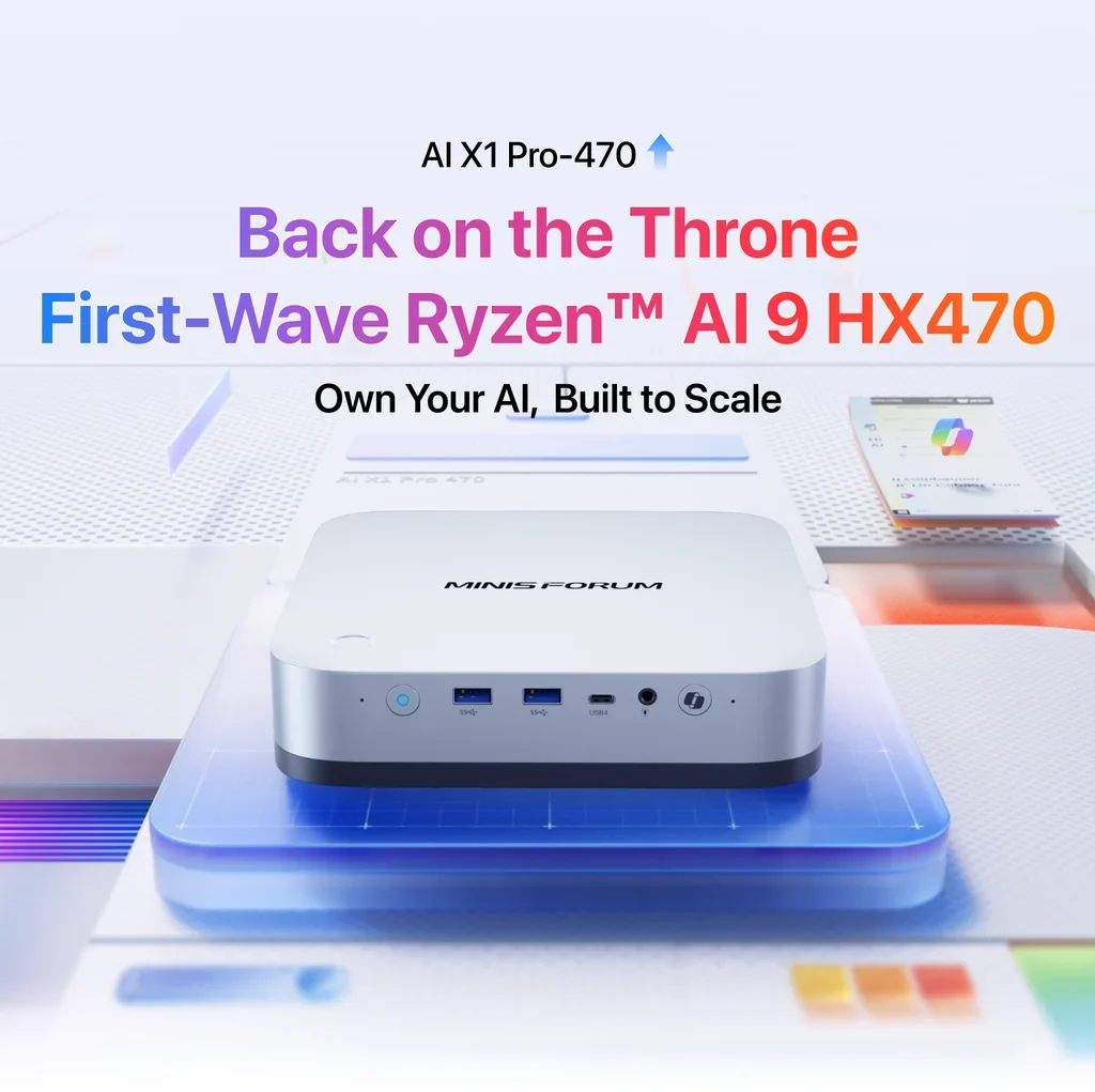 Minisforum Launches AI X1 Pro-470 Mini-PC With AMD Gorgon Point Chip