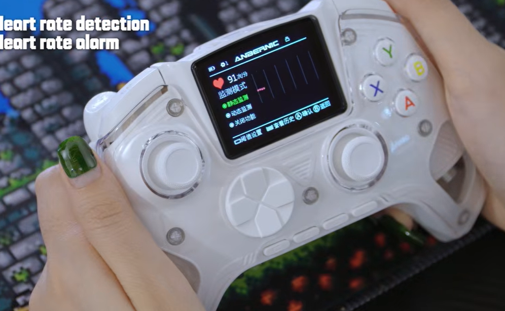 Anbernic Unveils Premium Wireless Controller With Display and Biometric Sensors